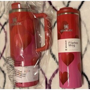 Stanley Valentine Hearts Bundle 40oz Quencher H2.0 Flip Top Mug RED Target 2026